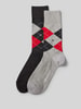 Burlington Socken mit Label-Applikation Modell 'Everyday Argyle' im 2er-Pack Gruen