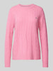 Gant Strickpullover mit Zopfmuster Pink