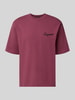 Dsquared2 Ready to Wear Relaxed Fit T-Shirt aus reiner Baumwolle mit Logo-Stickerei Bordeaux