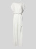 Swing Jumpsuit mit Taillengürtel Offwhite