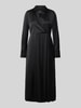 Marc Cain Midikleid aus Viskose-Mix mit V-Ausschnitt Black