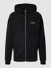 BOSS Green Sweatjacke mit Label-Stitching Modell 'Saggy' Schwarz