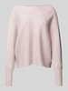 Only Pullover met extra brede schouders, model 'DANIELLA' Roze gemêleerd