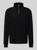 Superdry Sweatshirt mit Troyer-Kragen und Logo-Stitching Black