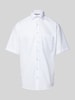 Eterna Comfort Fit Business-Hemd mit Allover-Muster Weiss