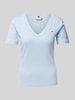 Tommy Hilfiger Slim fit T-shirt met V-hals, model 'CODY' Lichtblauw