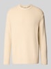 Selected relaxed fit pullover van katoenmix model 'ALEX' Offwhite