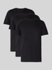 SELECTED HOMME Regular fit T-shirt van puur katoen in een set van 3 stuks Zwart