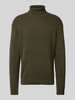 SELECTED HOMME Strickpullover mit Rollkragen Modell 'THEO' Dunkelgruen