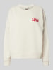 ICHI Sweatshirt met motiefstitching, model 'MERELLA' Offwhite