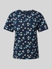 Tom Tailor T-shirt z kwiatowym nadrukiem Granatowy
