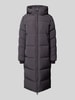 WITHBLACK Steppmantel mit Kapuze Mittelgrau