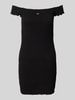 Tommy Jeans Slim Fit Bodycon-Minikleid mit Carmen-Ausschnitt Black