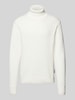 Casual Friday Rollkragenpullover mit Label-Detail Modell 'Karl' Offwhite