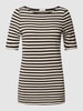 Marc O'Polo T-shirt met streepmotief Donkerbruin