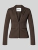 ONLY Slim Fit Kurzblazer aus Viskose-Mix Modell 'POPTRASH' Schoko