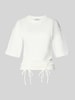 Topshop T-Shirt mit Raffungen Modell 'MALLE' Offwhite