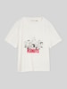 Tom Tailor Loose Fit T-Shirt aus reiner Baumwolle mit Peanuts-Print Weiss