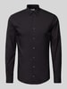 Tiger Of Sweden Extra Slim Fit Business-Hemd mit Kentkragen Modell 'BRODIE' Black