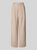 moves Wide leg stoffen broek met steekzakken, model 'Nimma 1867' Zand