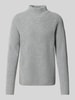 MAERZ Muenchen Gebreide pullover van een mix van scheerwol en alpaca met opstaande band Lichtgrijs