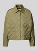 Marc O'Polo Boxy Fit Steppjacke mit Cord-Kragen Khaki