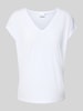 Vila T-Shirt mit V-Ausschnitt Modell 'modala' Offwhite