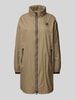 Blauer Usa Mantel mit Reißverschlusstaschen Modell 'MARION' Beige