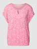 Tom Tailor T-Shirt mit Viskose-Anteil und Allover-Muster Pink