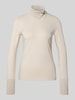 Marc Cain Shirt met lange mouwen en col Taupe