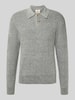 Redefined Rebel Gebreide pullover met polokraag, model 'NIXON' Lichtgrijs gemêleerd