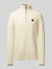 PME Legend Gebreide pullover met schipperskraag Offwhite