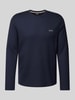 BOSS Longsleeve mit Label-Stitching Marine