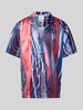 CARLO COLUCCI Freizeithemd mit Allover-Muster Blau