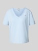 Tommy Hilfiger Regular fit T-shirt van puur katoen Lichtblauw
