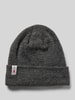 Müller Headwear Beanie met labeldetail Antraciet