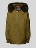 Original Bombers Jacke mit Kunstfellbesatz Khaki