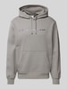 CHAMPION Hoodie mit Label-Stitching Mittelgrau