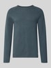 JACK & JONES Regular Fit Pullover aus reiner Baumwolle Modell 'Hill' Blau
