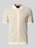 MCNEAL Strickshirt mit Polokragen und durchgehender Knopfleiste Mud