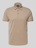 Emporio Armani Slim Fit Poloshirt mit Label-Print Taupe