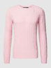 Polo Ralph Lauren Kaschmirpullover mit Zopfmuster Modell 'CABLE' Pink