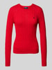 Polo Ralph Lauren Strickpullover mit Logo-Stitching Modell 'JULIANNA' Rot