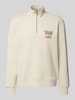 Wood Wood Sweatshirt met opstaande kraag en ritssluiting, model 'Jack' Beige