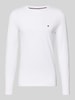 Tommy Hilfiger Slim fit T-shirt van katoenmix Wit