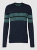 Esprit Strickpullover mit Muster Modell 'JAQUARD' Marineblau