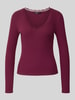 ONLY Slim Fit Langarmshirt aus Baumwoll-Mix Modell 'SARA SHARAI' Bordeaux