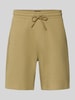 MCNEAL Relaxed fit sweatshort met structuurmotief Rietgroen
