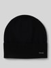 BOSS Czapka beanie z mieszanki żywej wełny i kaszmiru model ‘LARI’ Czarny