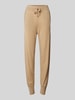 Jake*s Casual Stoffhose aus reinem Kaschmir mit elastischem Bund Sand Melange